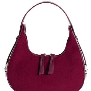 Y2K Crescent Shoulder Bag Suede Hobo Purse Oversized Retro Chic